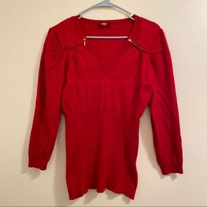 VENUS red beautiful top cinched waist